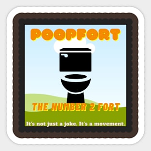 Poopfort stamp Sticker